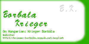 borbala krieger business card